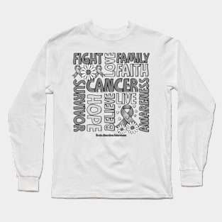 Brain disorders Awareness - Fight love survivor ribbon Long Sleeve T-Shirt